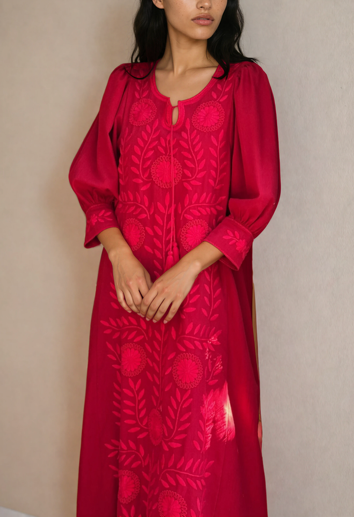 Adela Midi Dress Dress Adela Red Midi Dress Adela Red Midi Dress | Mi Golondrina
