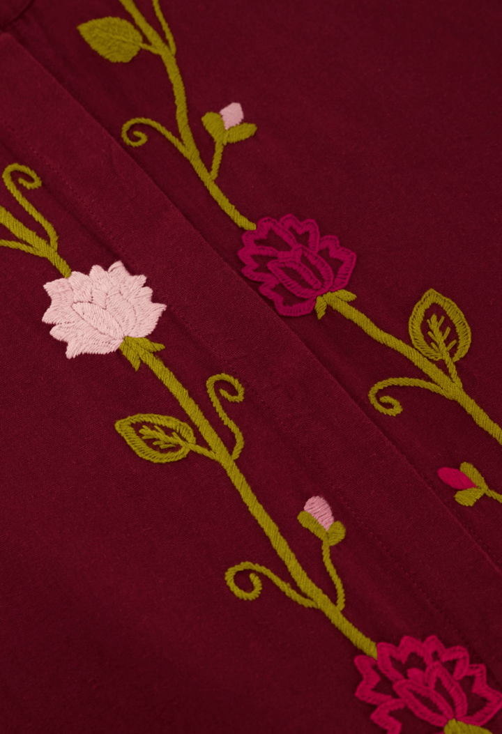 Valeria Granate Midi Dress