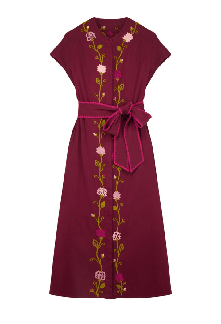 Valeria Granate Midi Dress