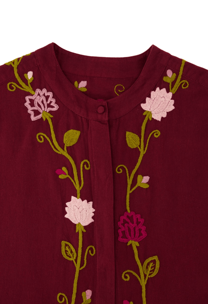 Valeria Granate Midi Dress