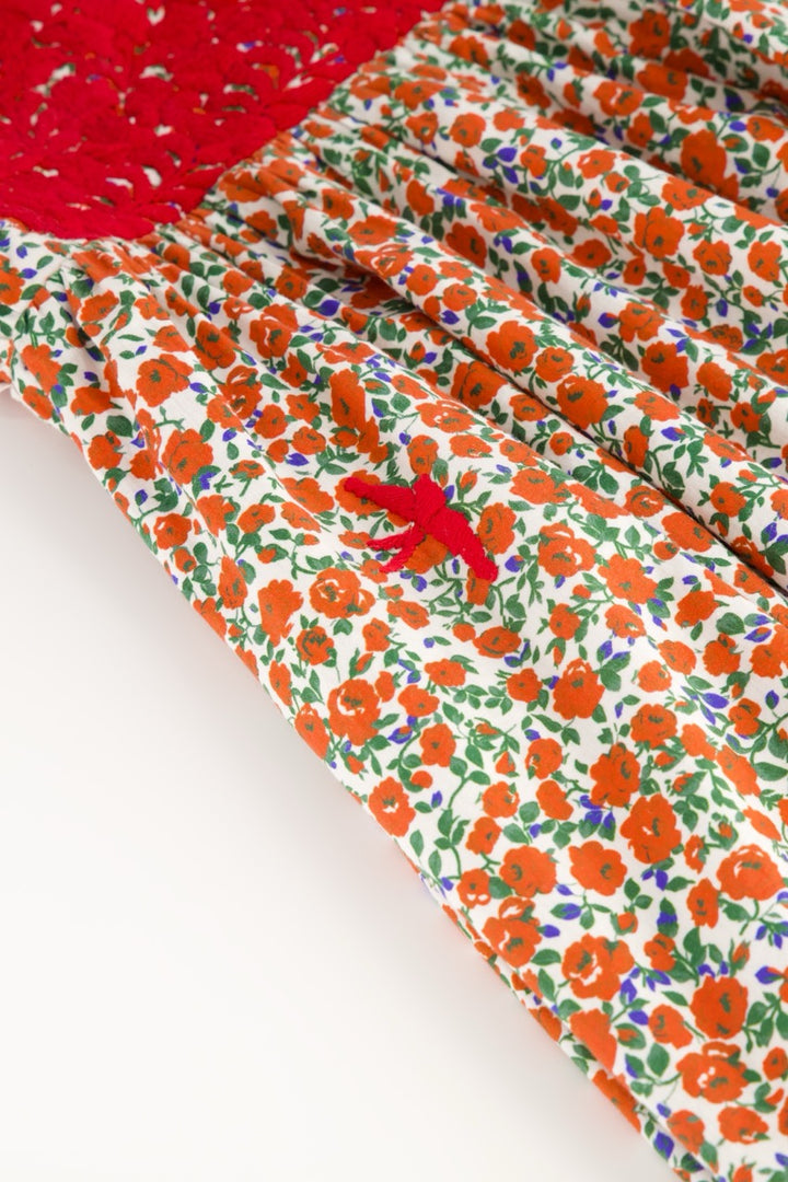 Ines Girls Dress Childrens Ines Red Floral Girl's Dress Ines Red Floral Girl's Dress | Mi Golondrina