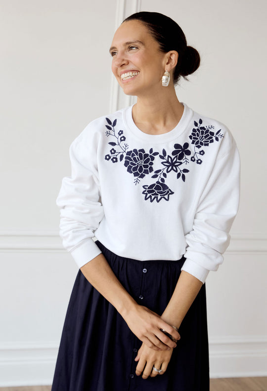 Azul Floral Sweatshirt