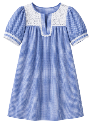 Aurora Short Dress Dress Aurora Blue Gingham Short Dress Aurora Blue Gingham Short Dress