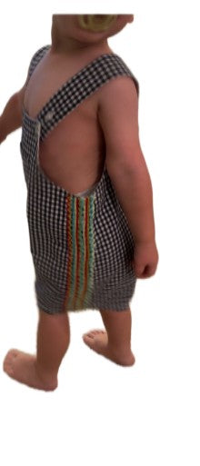 Carlito Boys Overalls Childrens Carlito Navy Gingham Fiesta Overalls Carlito Navy Gingham Fiesta Overalls