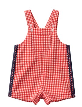 Carlito Boys Overalls Childrens Carlito Red Gingham Fourth of July Overalls Carlito Red Gingham Fourth of July Overalls