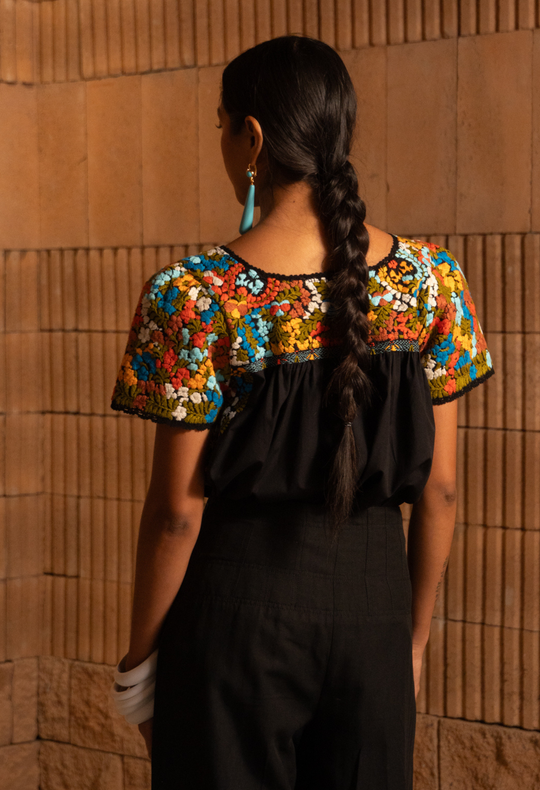 Liliana Noches Embroidered Blouse 