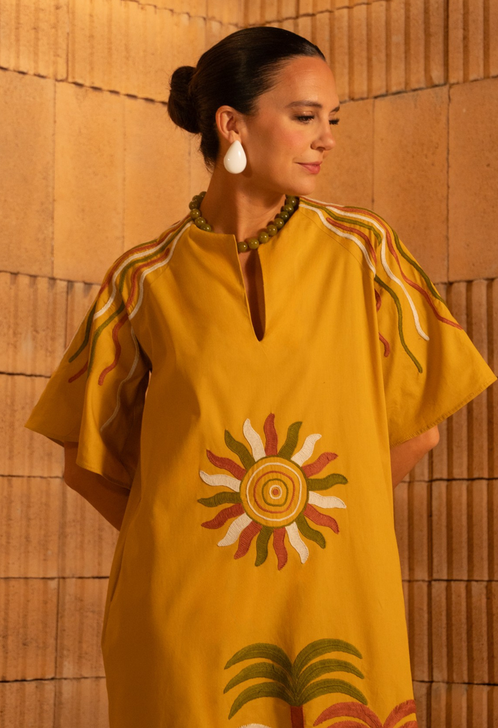 Malena Caftan Dress Dress Malena Amarilla Caftan Dress Malena Amarilla Caftan | Mi Golondrina