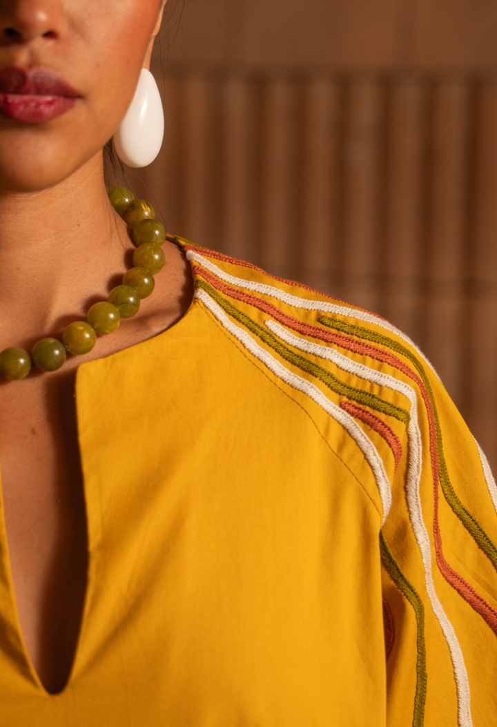 Malena Caftan Dress Dress Malena Amarilla Caftan Dress Malena Amarilla Caftan | Mi Golondrina