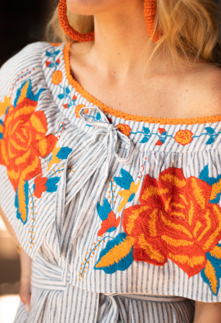 Marisol Rayas Long Off the Shoulder Dress