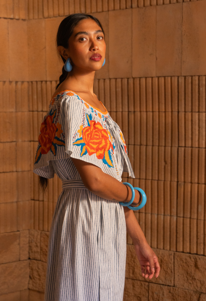 Marisol Rayas Long Off the Shoulder Dress