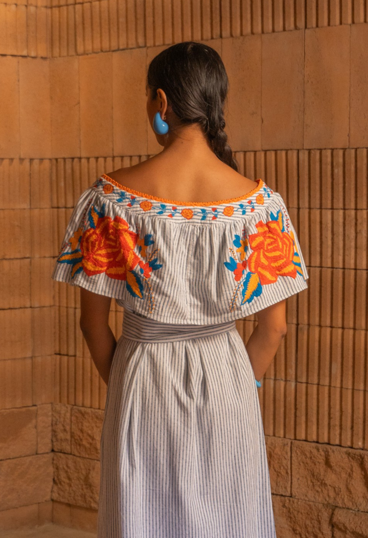 Marisol Rayas Long Off the Shoulder Dress