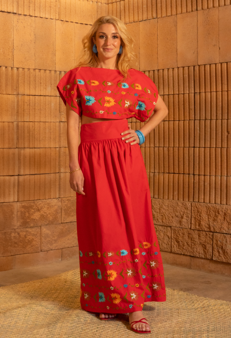 Natalia Roja Skirt | Mi Golondrina Natalia Roja Skirt | Mi Golondrina