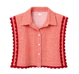 Nina Blouse Blouse Nina Red Gingham Blouse Nina Red Gingham Blouse