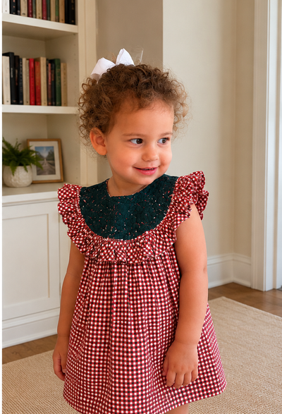 Olivia Bloomer Set Baby Olivia Red Gingham Bloomer Set Olivia Red Gingham Bloomer Set | Mi Golondrina