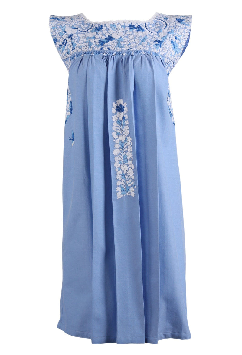 Flores Short Dress Dress Coco Nieve Azul Brillante