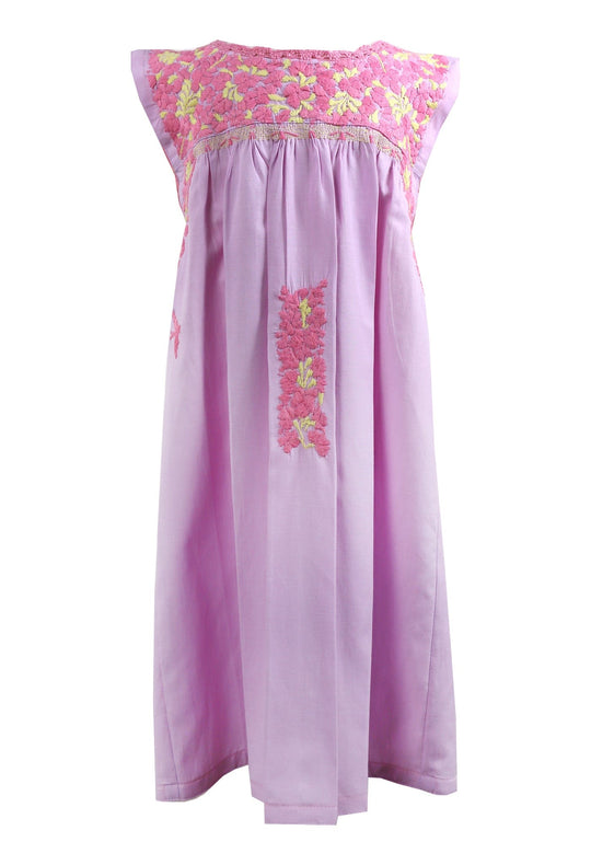 Florecita Dress Childrens Florecita Lila Rosa y Limon