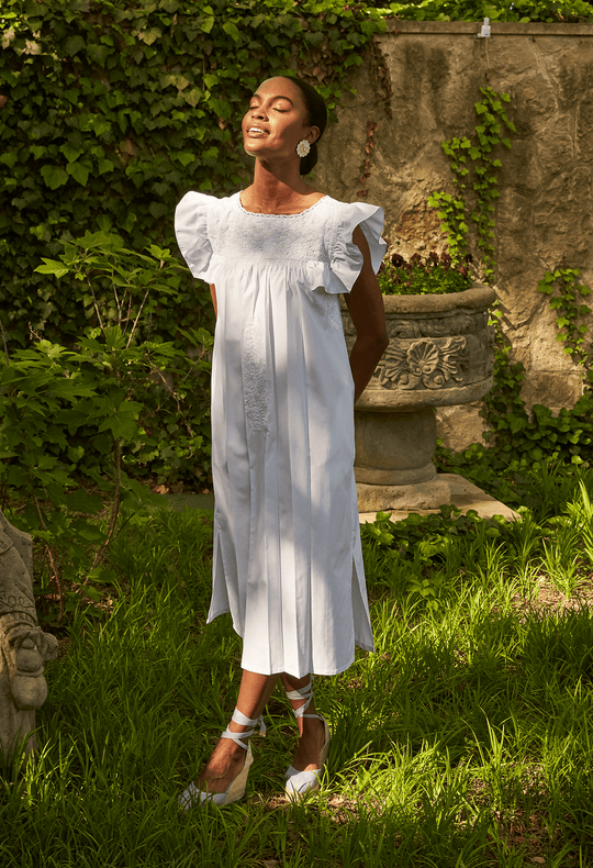 Soledad Midi Dress Dress Soledad Blanca y Crema
