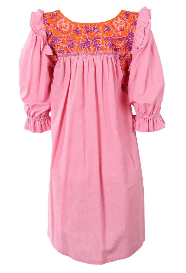 Fernanda Short Dress Dress Small Fernanda Mujer Violeta y Naranja