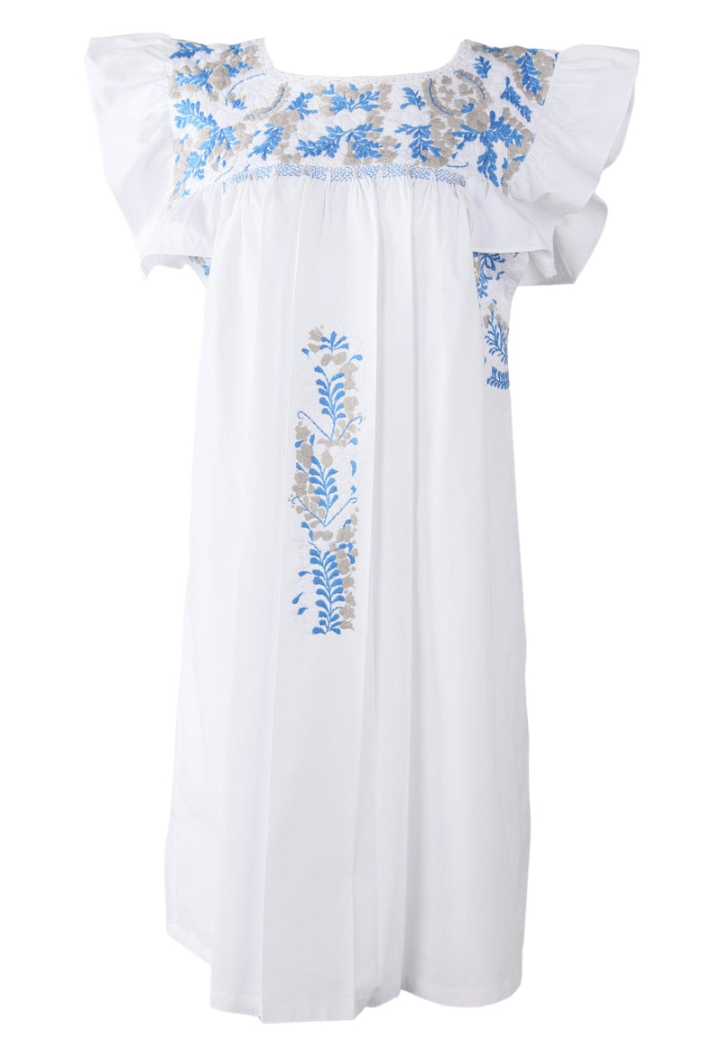 Soledad Short Dress Dress Blanca Nieve Frances y Gris