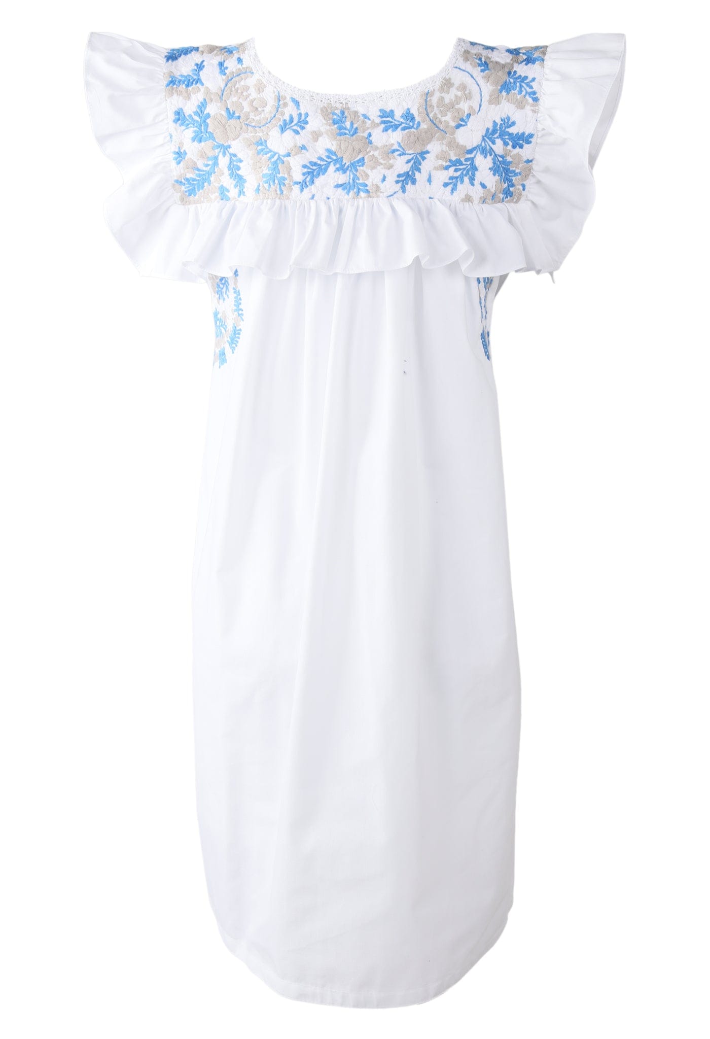 Soledad Short Dress Dress Blanca Nieve Frances y Gris