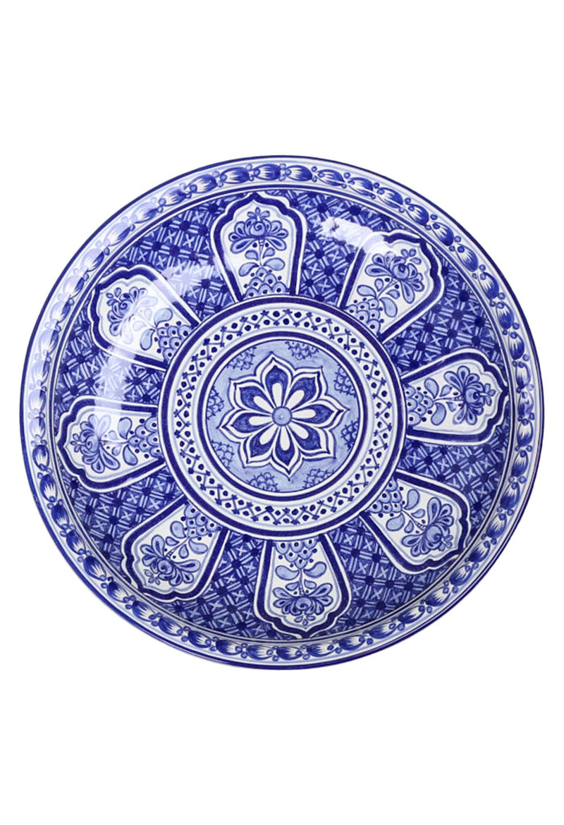 Gorky Gonzalez Ceramics Large Platter Blue and White Large Platter