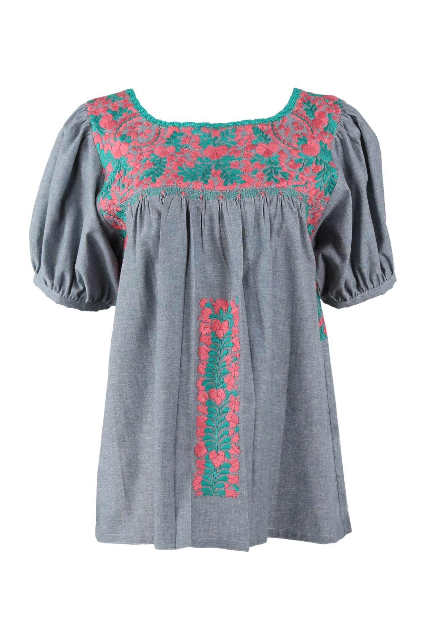 Carolina Blouse Blouse Carolina Dos Verde y Coral