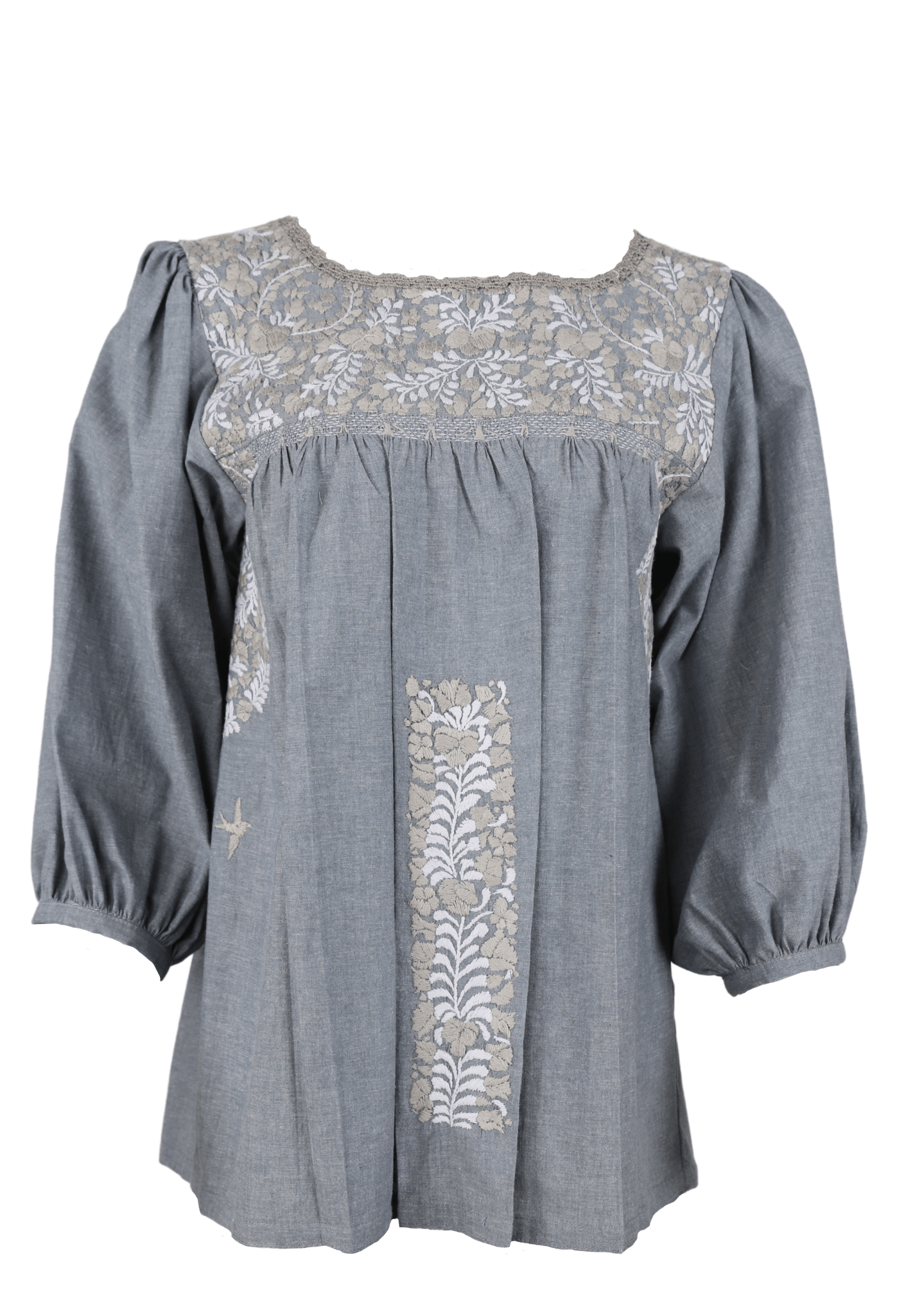 Catalina Blouse Blouse Catalina Dos Gris y Nieve