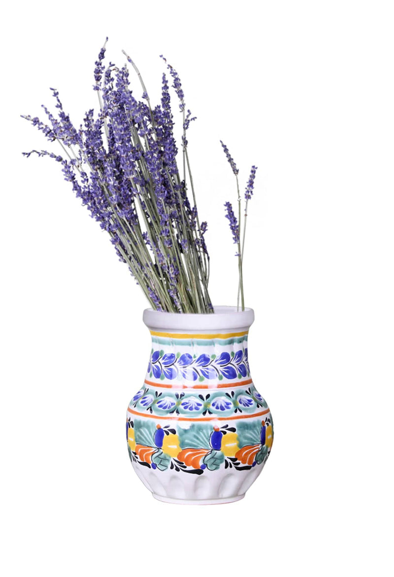 Gorky Gonzalez Ceramics Medium Vase Wide Medium Multicolor Flower Pot Dos