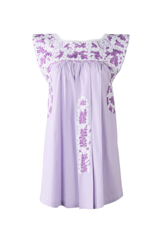 Flores Blouse Blouse Prendo Nieve y Lavanda