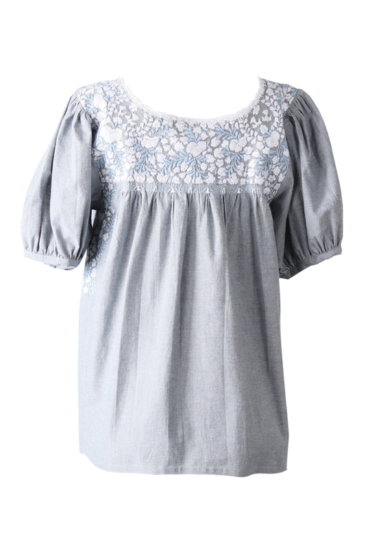 Carolina Blouse Blouse Carolina Dos Nieve y Celeste