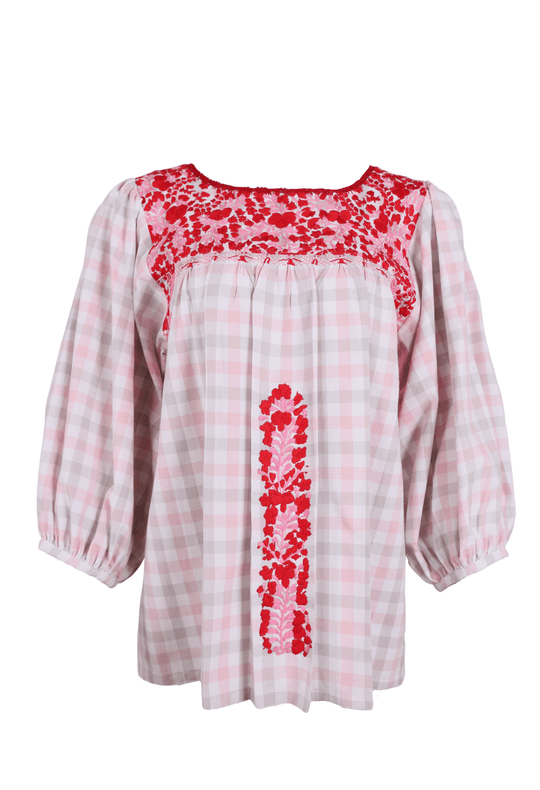 Catalina Blouse Blouse Catalina Bebe Rojo y Rosa