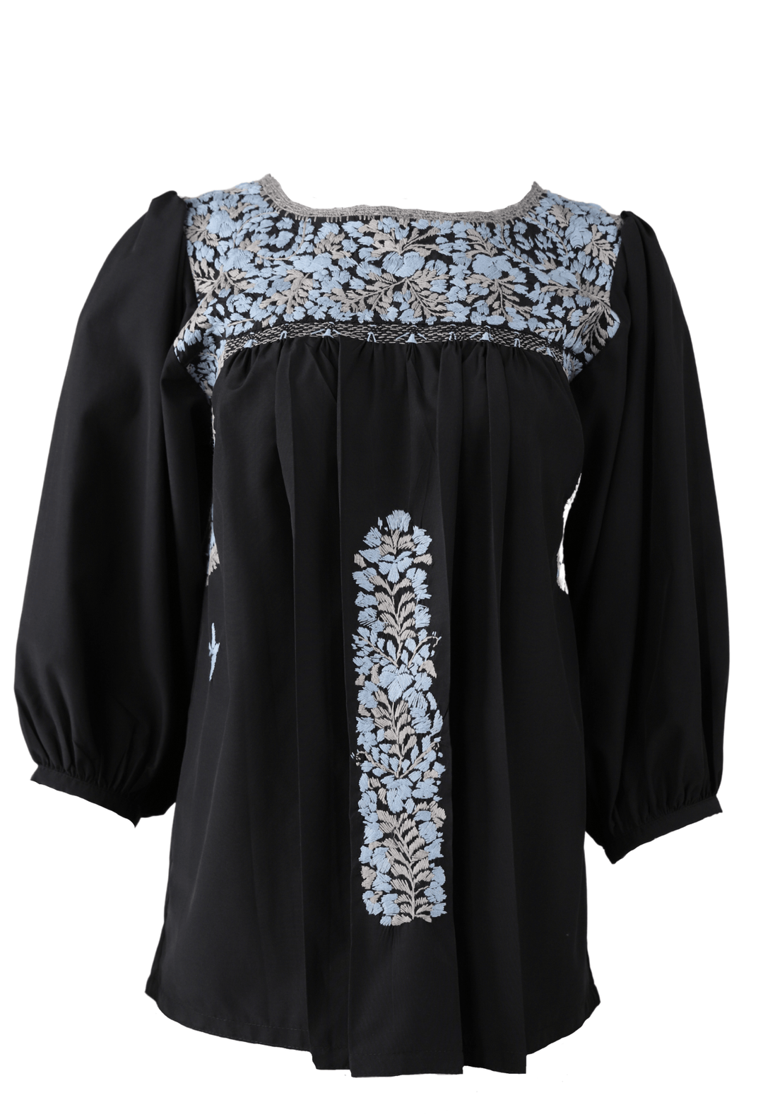 Catalina Blouse Blouse Catalina Noche Celeste y Gris