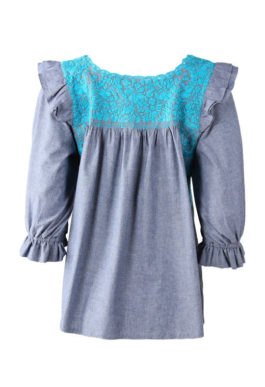 Fernanda Blouse Blouse Fernanda Nube Turqesa