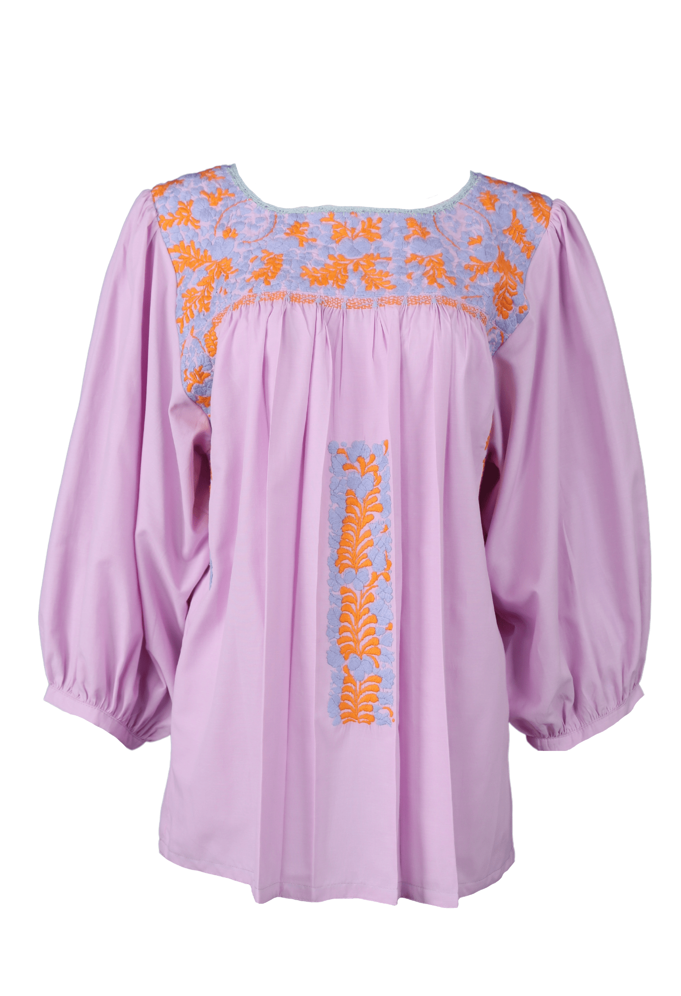 Catalina Blouse Blouse Catalina Lavanda Celeste y Naranja