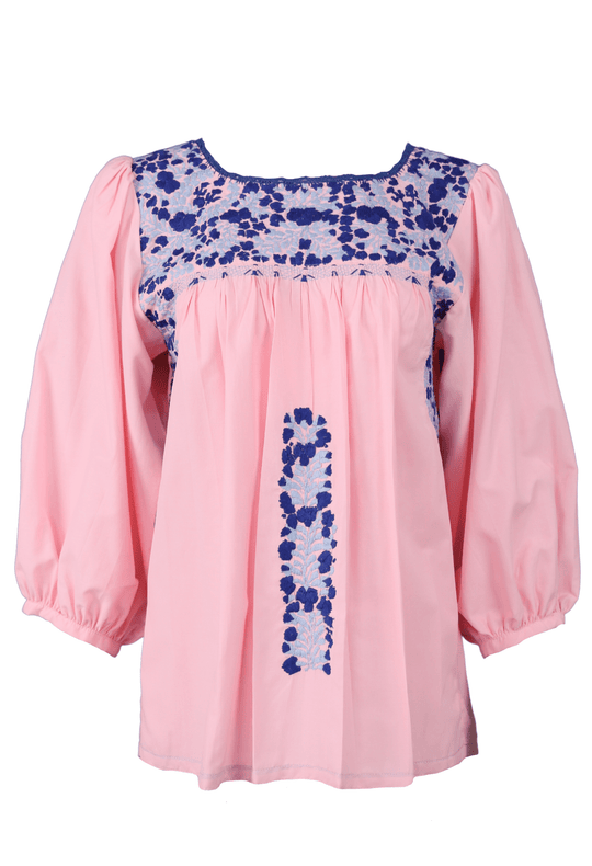 Catalina Blouse Blouse Catalina Chica Azul y Celeste