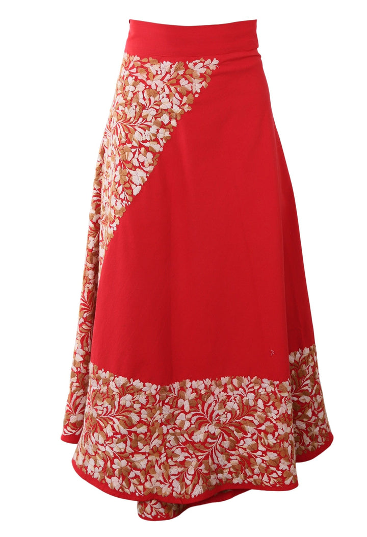 Oaxaca Long Skirt Skirt One Size Falda Rojo Marron Brillante
