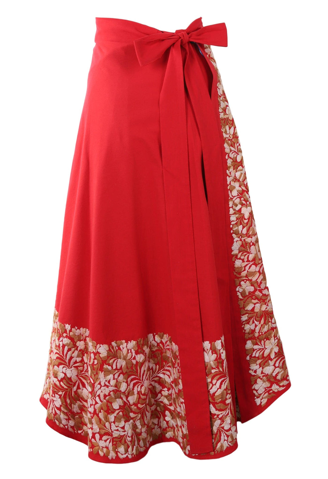 Oaxaca Long Skirt Skirt One Size Falda Rojo Marron Brillante
