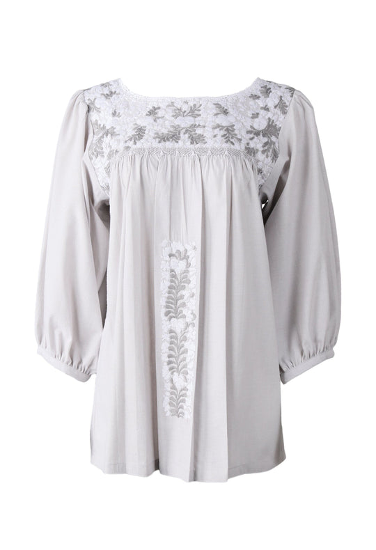 Catalina Blouse Blouse Catalina Nublado Nieve y Gris