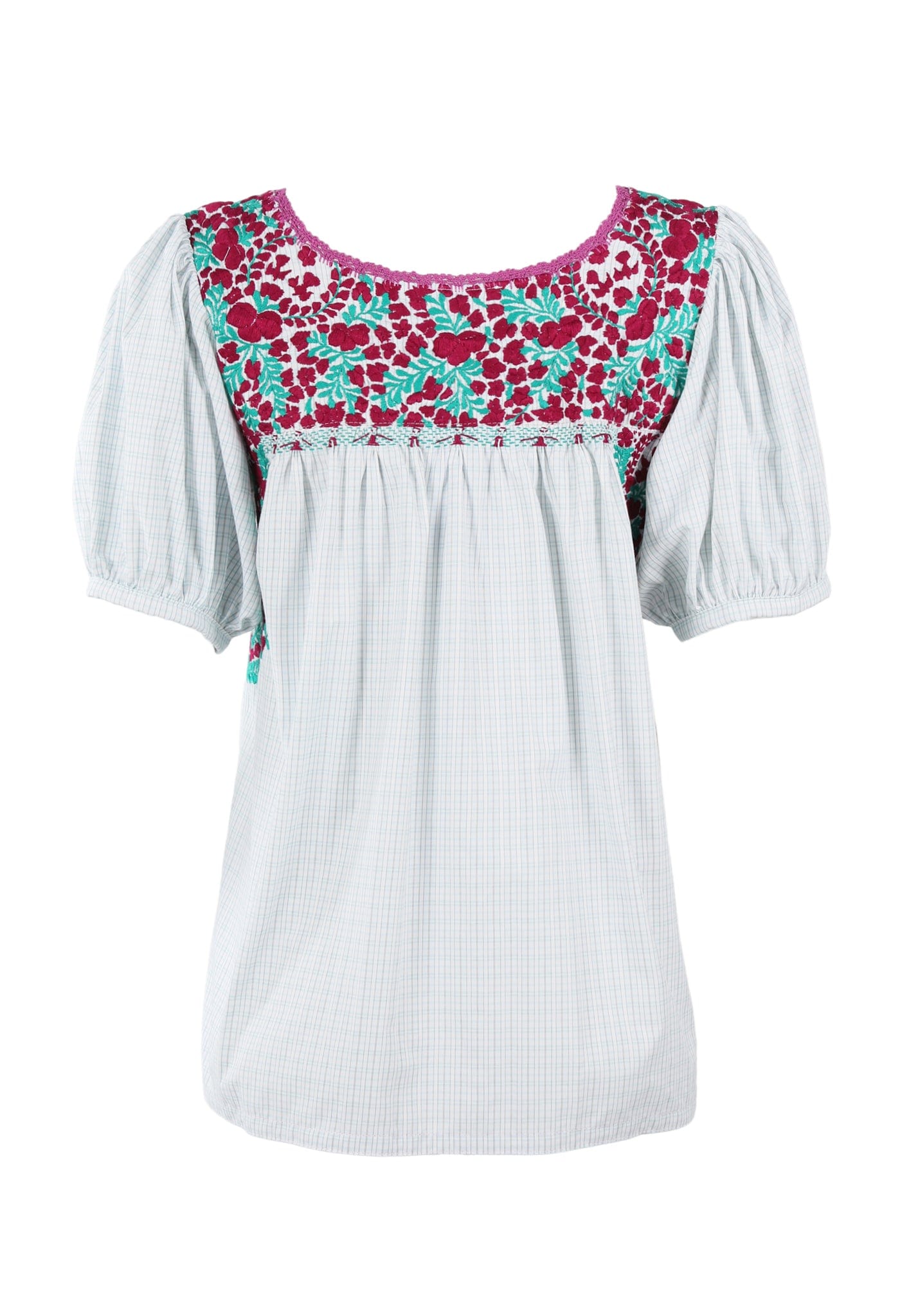 Carolina Blouse Blouse Carolina Libre Rubi y Turqesa