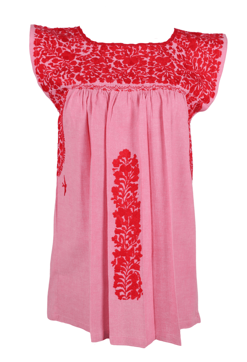Flores Blouse Blouse Mujer Rojo