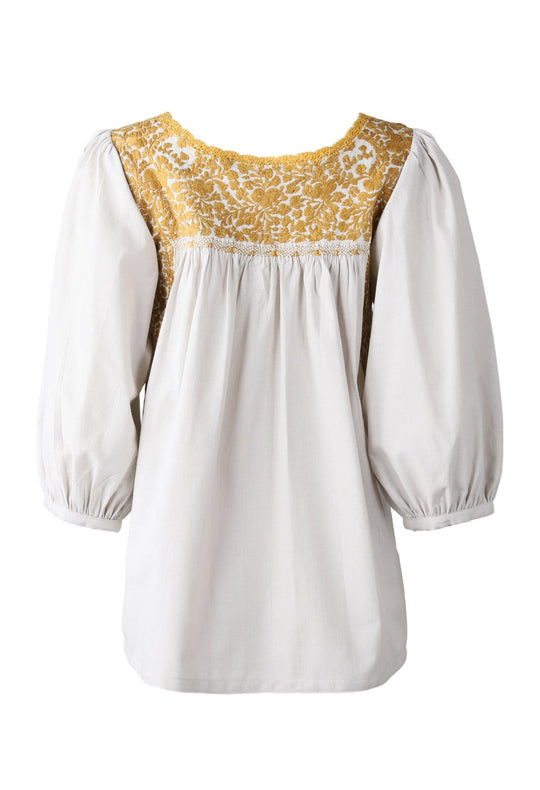 Catalina Blouse Blouse Catalina Nublado Mostaza