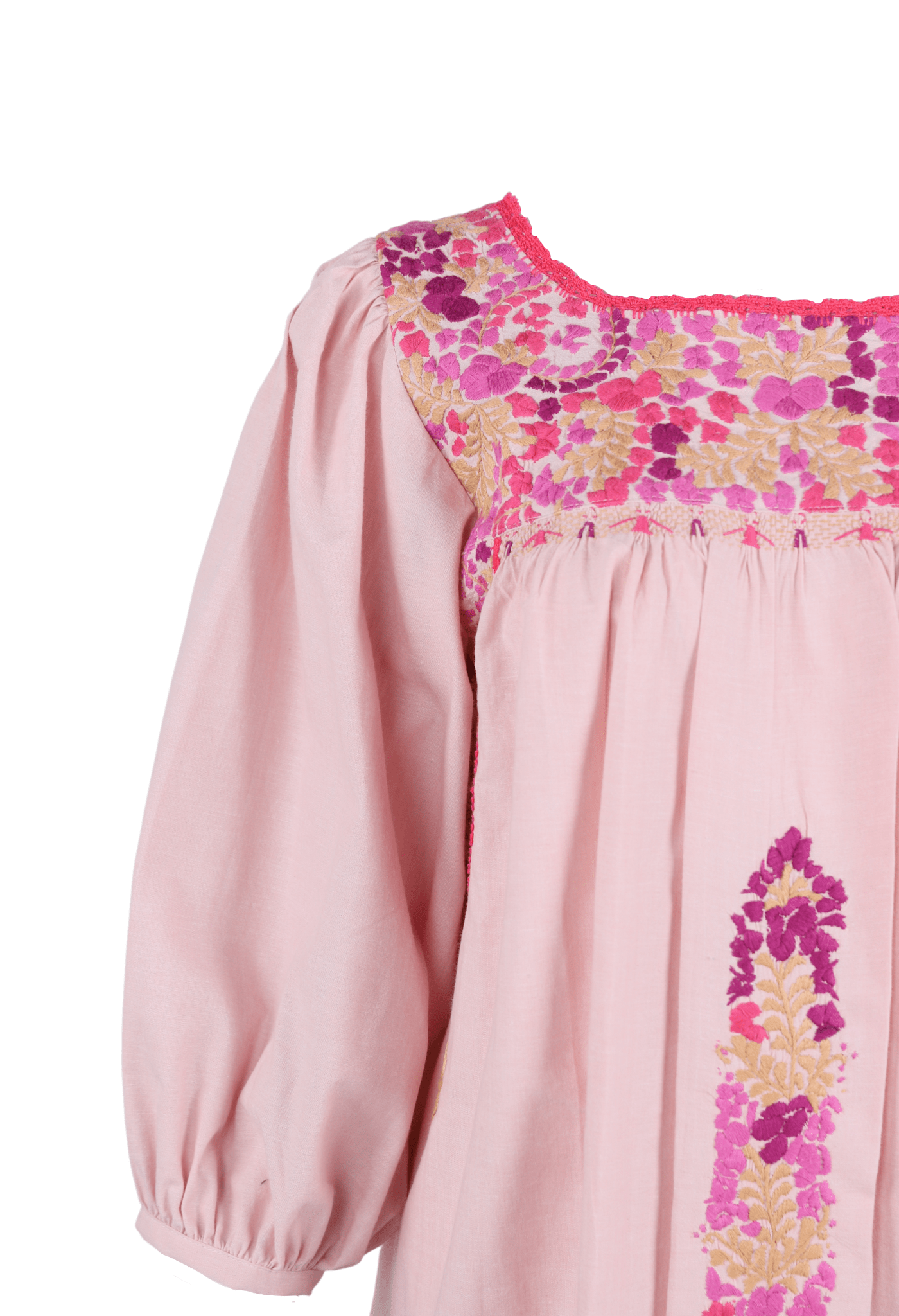 Catalina Blouse Blouse Catalina Rosada Otono Poblana