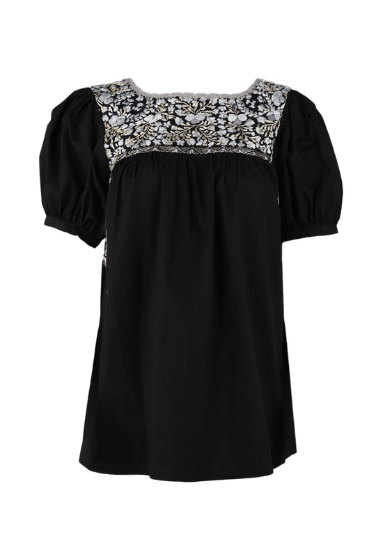 Carolina Blouse Blouse Carolina Noche Plata y Oro Seda