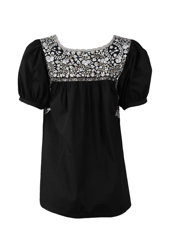 Carolina Blouse Blouse Carolina Noche Plata y Oro Seda