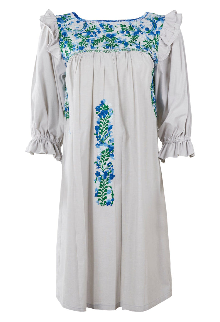 Fernanda Short Dress Dress Extra Small Fernanda Colinas Azul Brillante y Verde