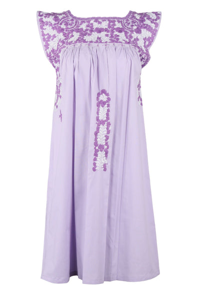 Flores Short Dress Dress Small Prendo Purpura y Nieve