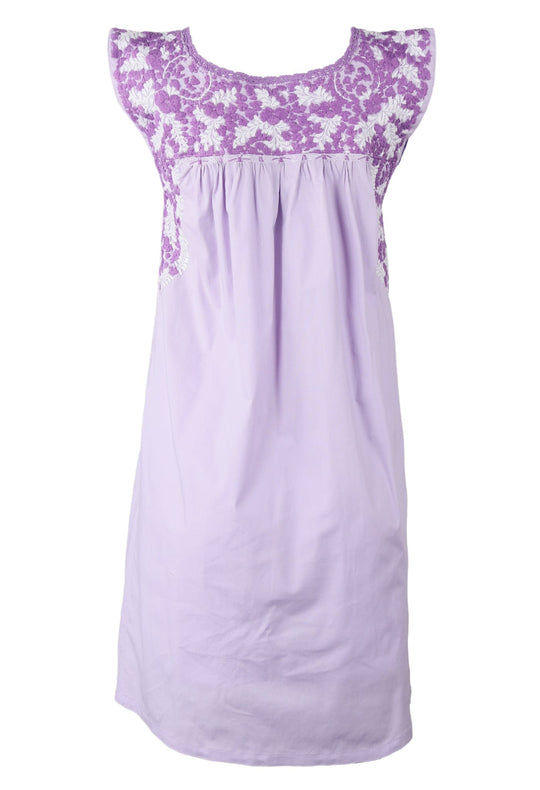 Flores Short Dress Dress Small Prendo Purpura y Nieve