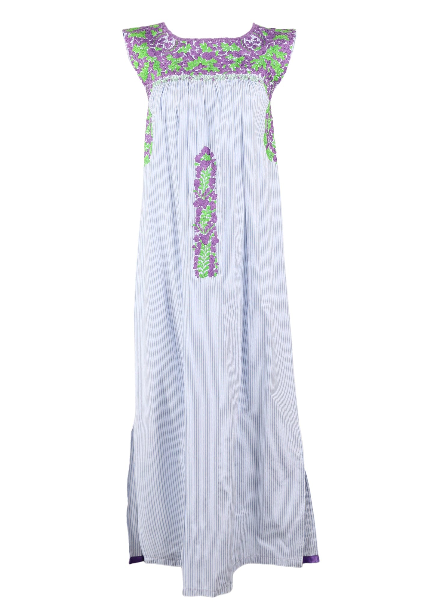 Flores Midi Dress Dress Junto Purpura y Lima