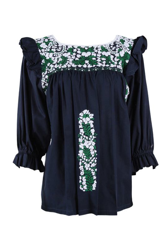 Fernanda Blouse Blouse Fernanda Lago Nieve y Verde