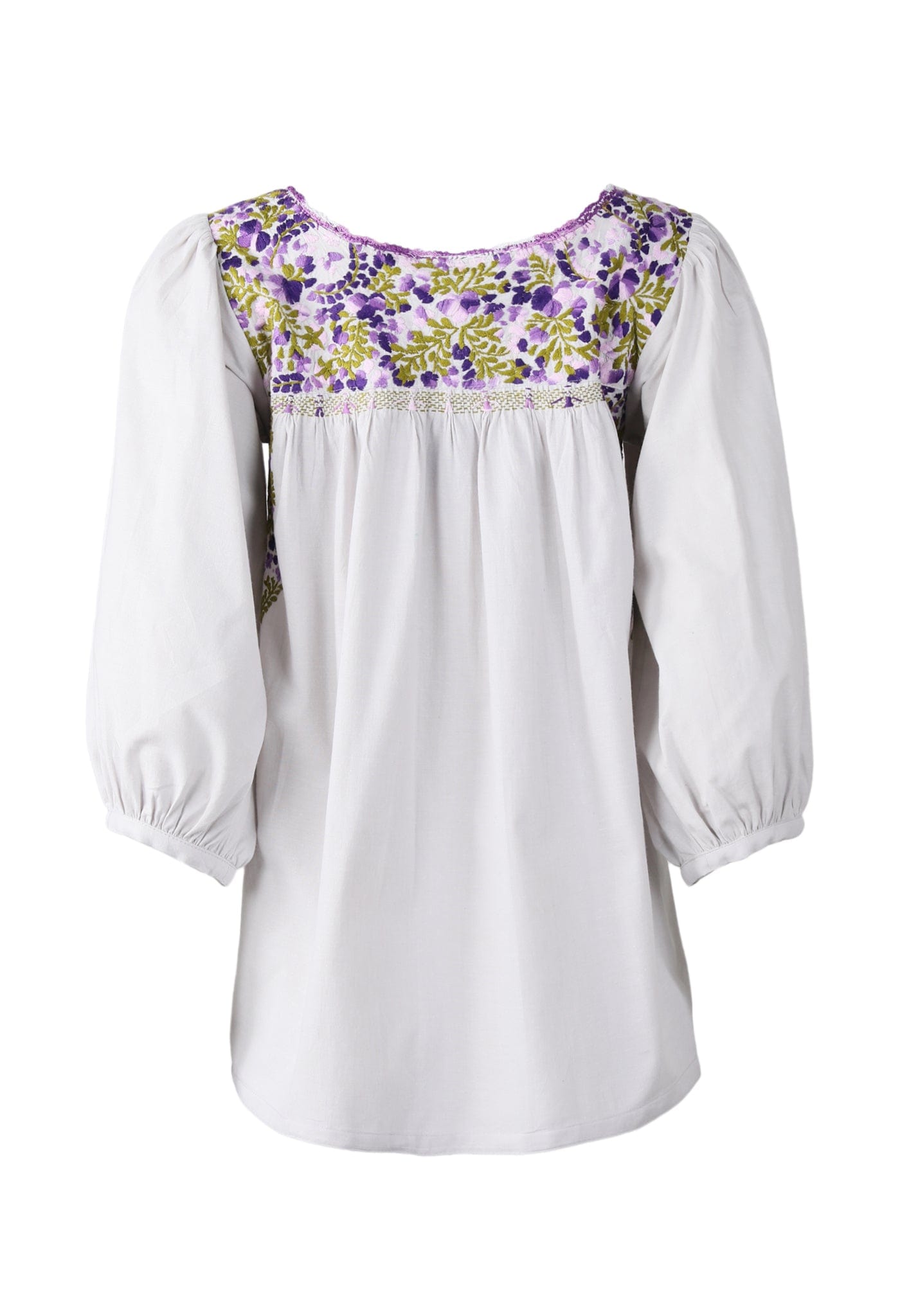 Catalina Blouse Blouse Catalina Nublado Violeta Brillante y Oliva